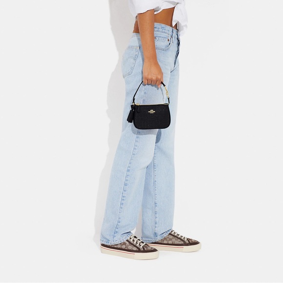 NWT Coach Nolita 15 In Straw Wristlet Midnight Navy CH215 - Picture 8 of 8